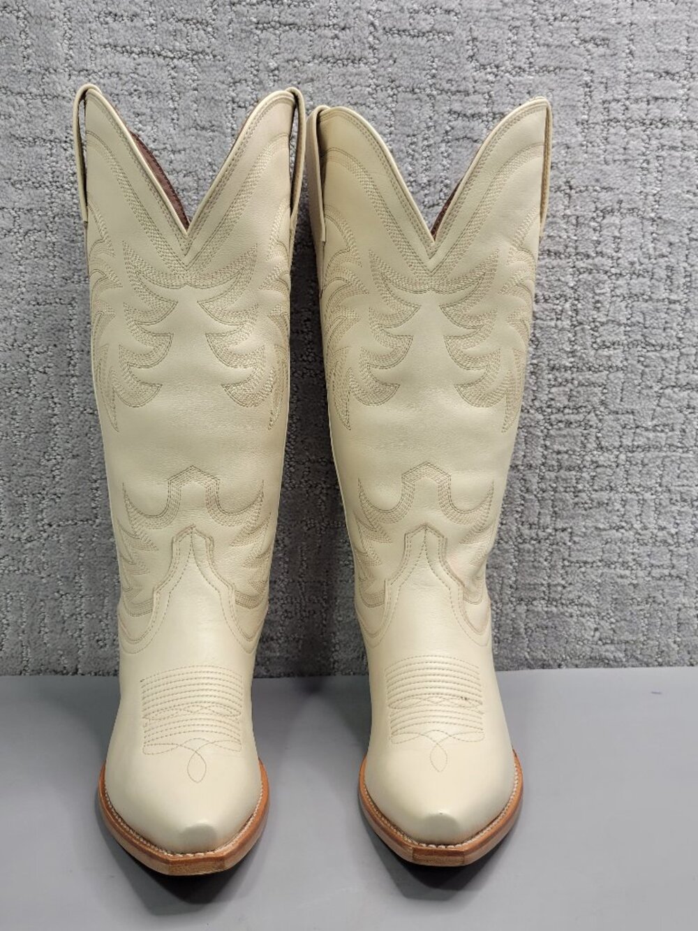 Tecovas The Annie Women's Size US 6B Bone Cowhide Leather Cowgirl Boots